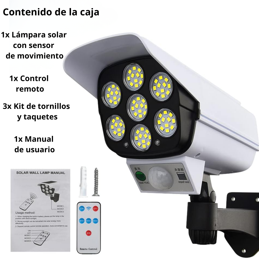 Lampara solar tipo camara con control