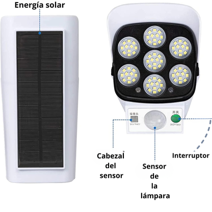 Lampara solar tipo camara con control